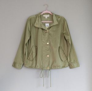 MICHAEL Michael Kors Green Sleek Windbreaker
